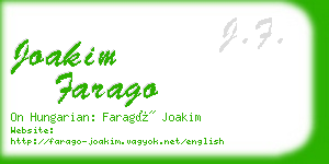 joakim farago business card